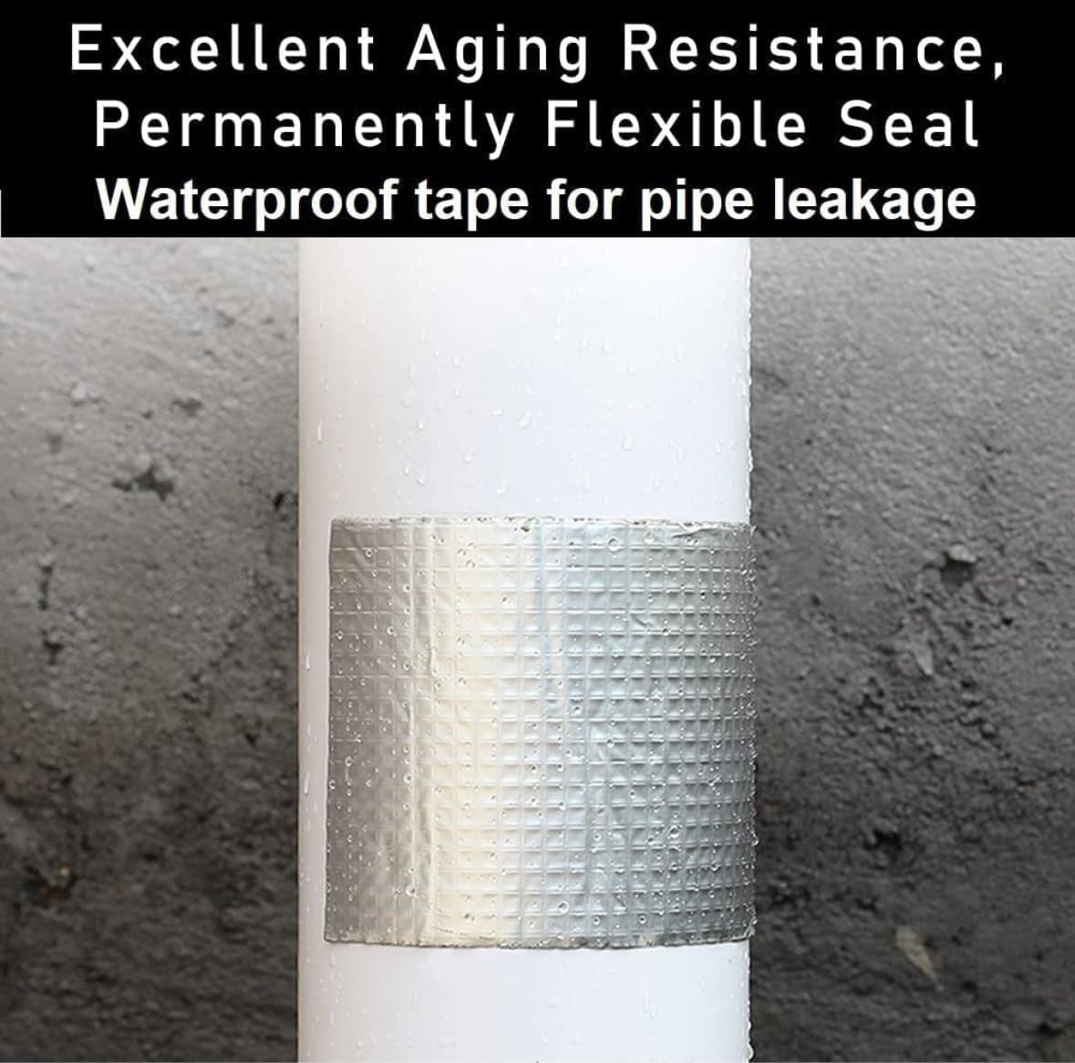 Silver Aluminium Waterproof Tape 5cm x 10m for Leak Repair and Sealing