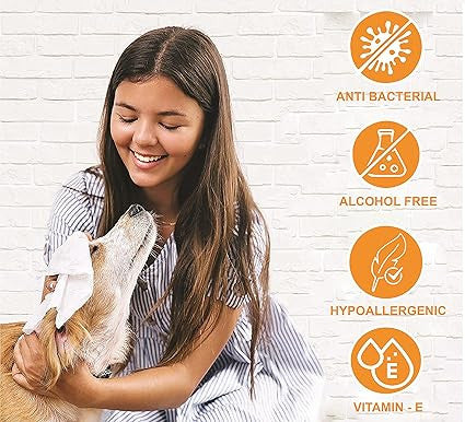 Pet Cleaning Wipes - Gentle Wet Wipes for Pets (40 characters)
