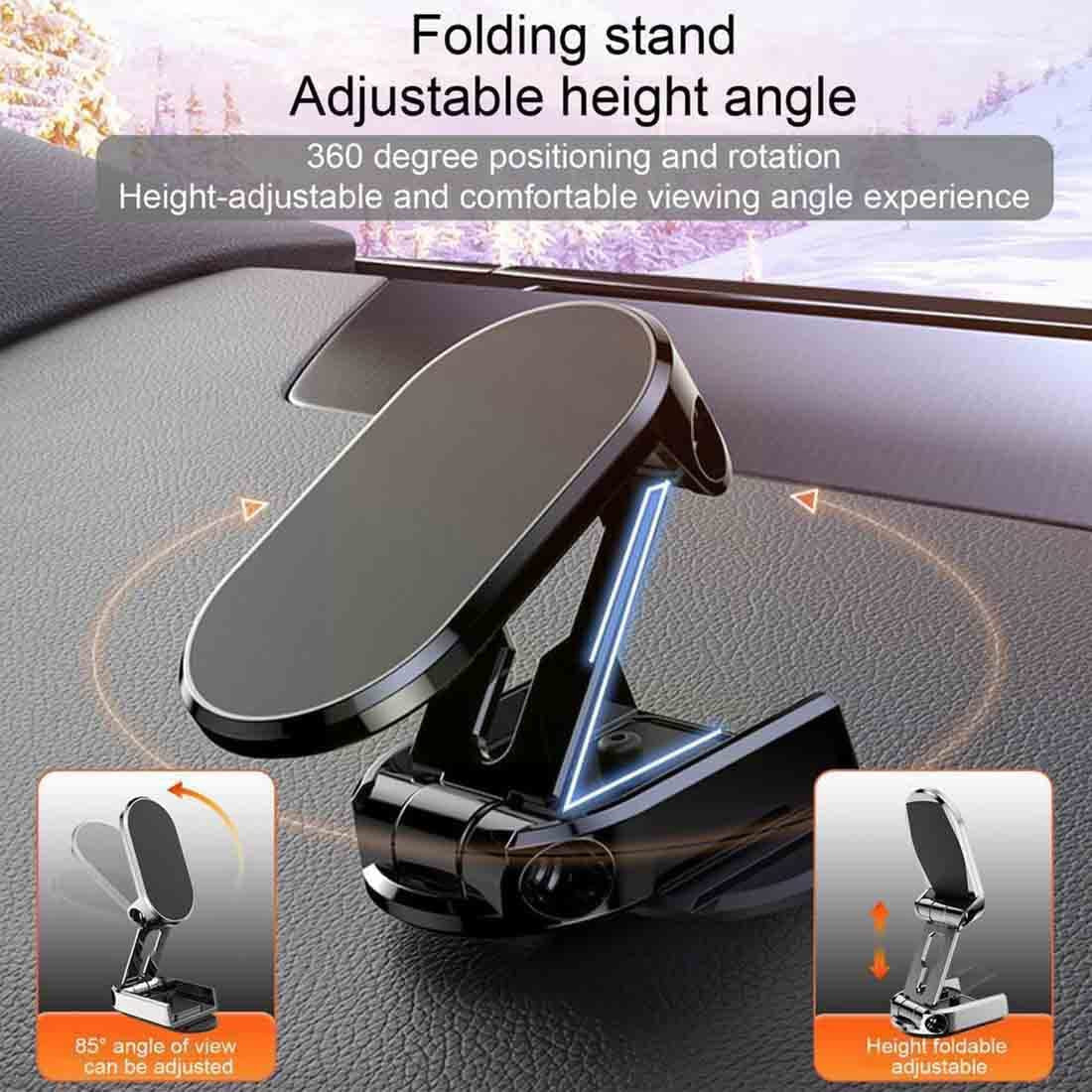 Magnetic 360° Rotating Car Phone Holder with Strong Suction