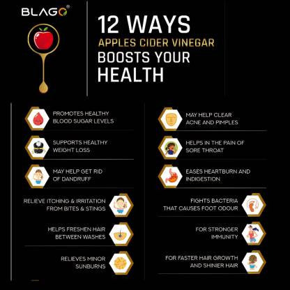 Blago Premium Raw Unfiltered Apple Cider Vinegar with Mother