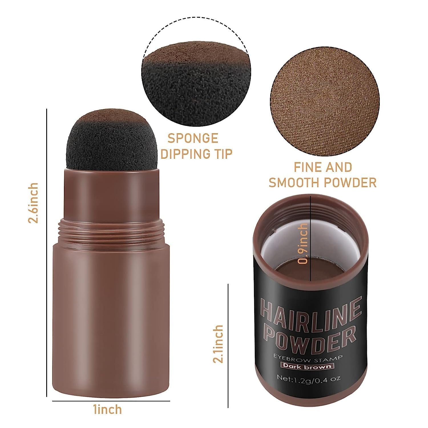 Instant Hairline Shadow Powder for Fuller, Refined Hair & Contouring