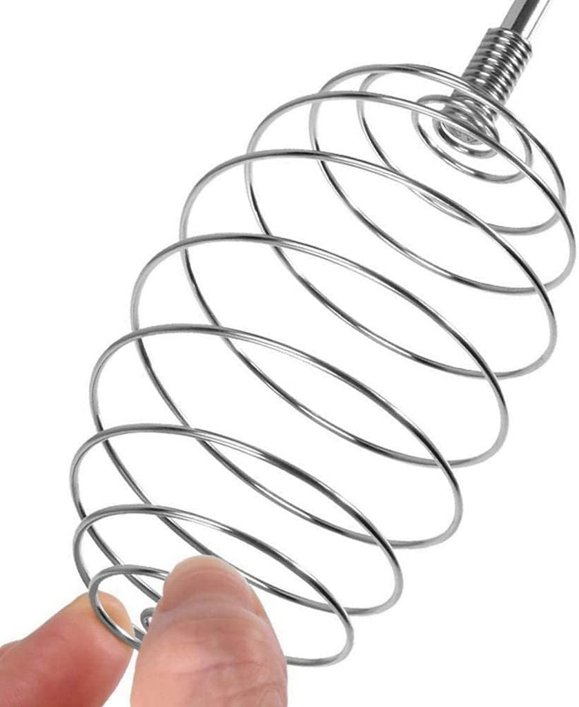 SS Spring Egg Beater & Milk Whipper - Easy to Clean, Durable, Versatile