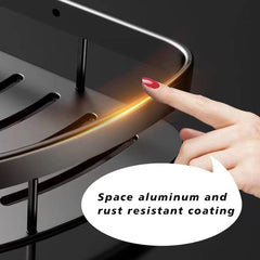 Aluminum Self-Adhesive Bathroom Corner Shelf & Storage Rack