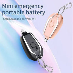 Mini Power Emergency Keychain Charger for iPhone