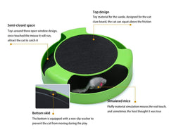 Interactive Cat Toy with Catch the Mouse & Scratch Pad for Engaged Play