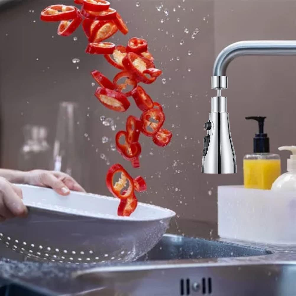 360° Movable Turbo Sink & Shower Faucet with 3 Modes & Water Saving