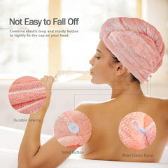 Big Microfiber Hair Wrap Towel - Quick Dry, Absorbent & Gentle