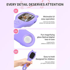 Kids Handheld Digital Microscope with Pocket Magnifier