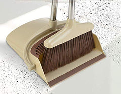 Windproof Mop & Dustpan Set with Self-Cleaning Broom and Steel Handle