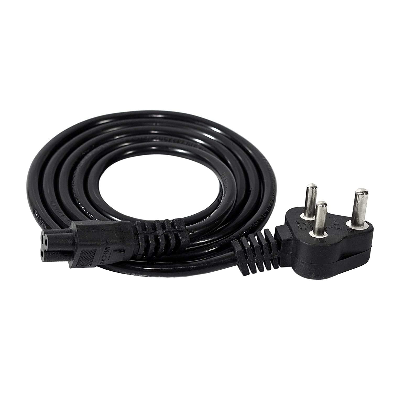 Black 1.5m Laptop Power Cable for HP, Dell, Lenovo & More