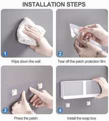 Wall Mounted Double Soap Box for Easy Bathroom Storage