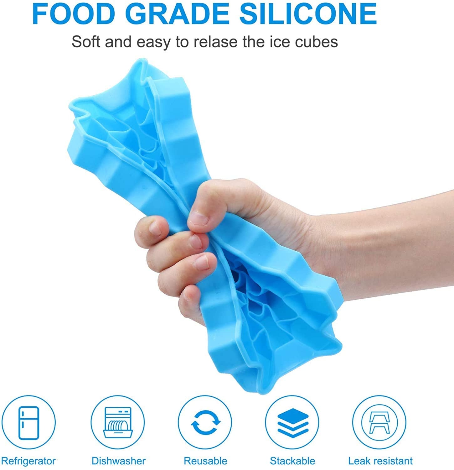 Honeycomb Silicone Ice Cube Tray with 24 Cubes for Drinks