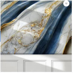 Blue Brown Marble Foil (TA-078) - Elegant Marble Design for Crafts