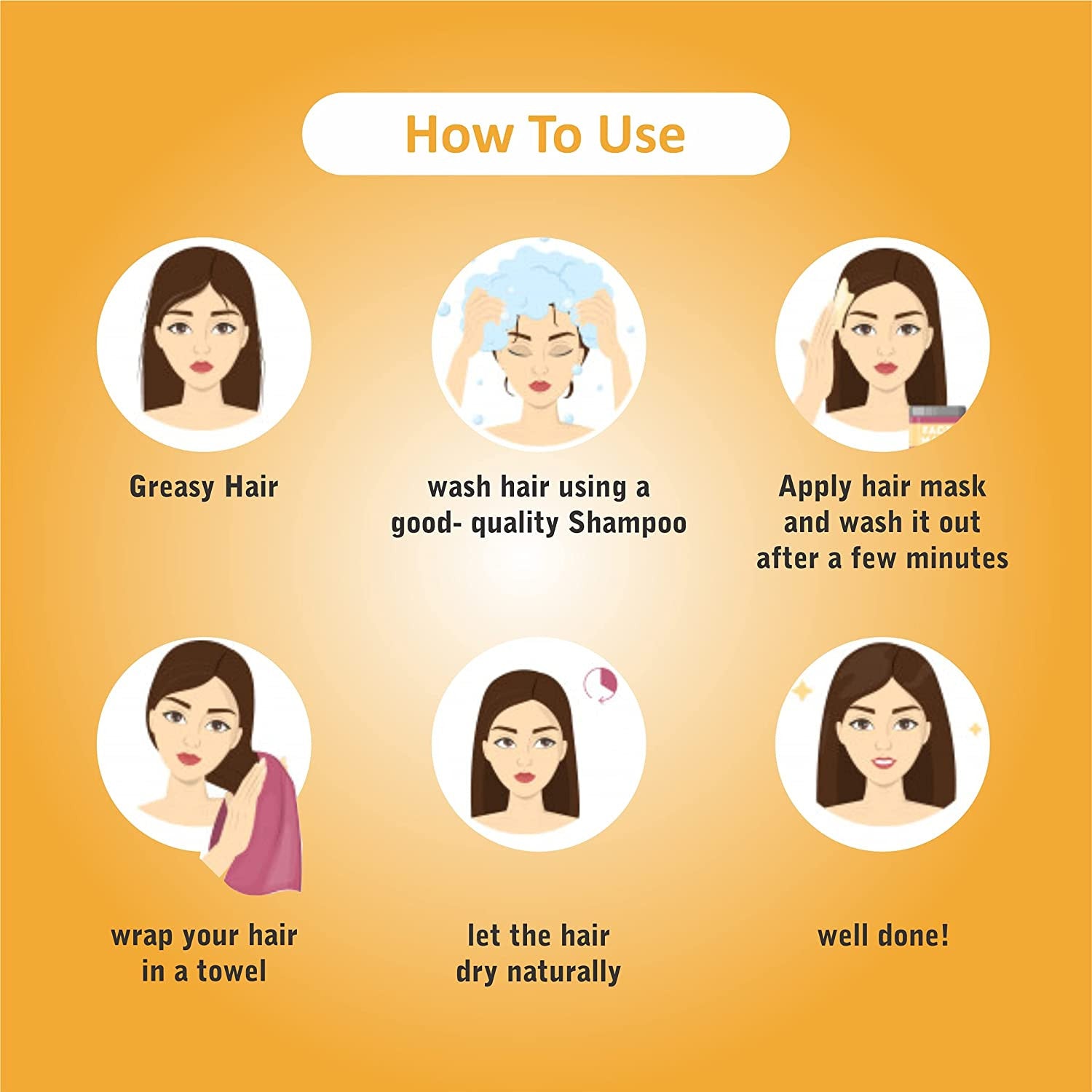 Organic Rice Water Hair Mask for Dry, Frizzy Hair - Strength & Growth