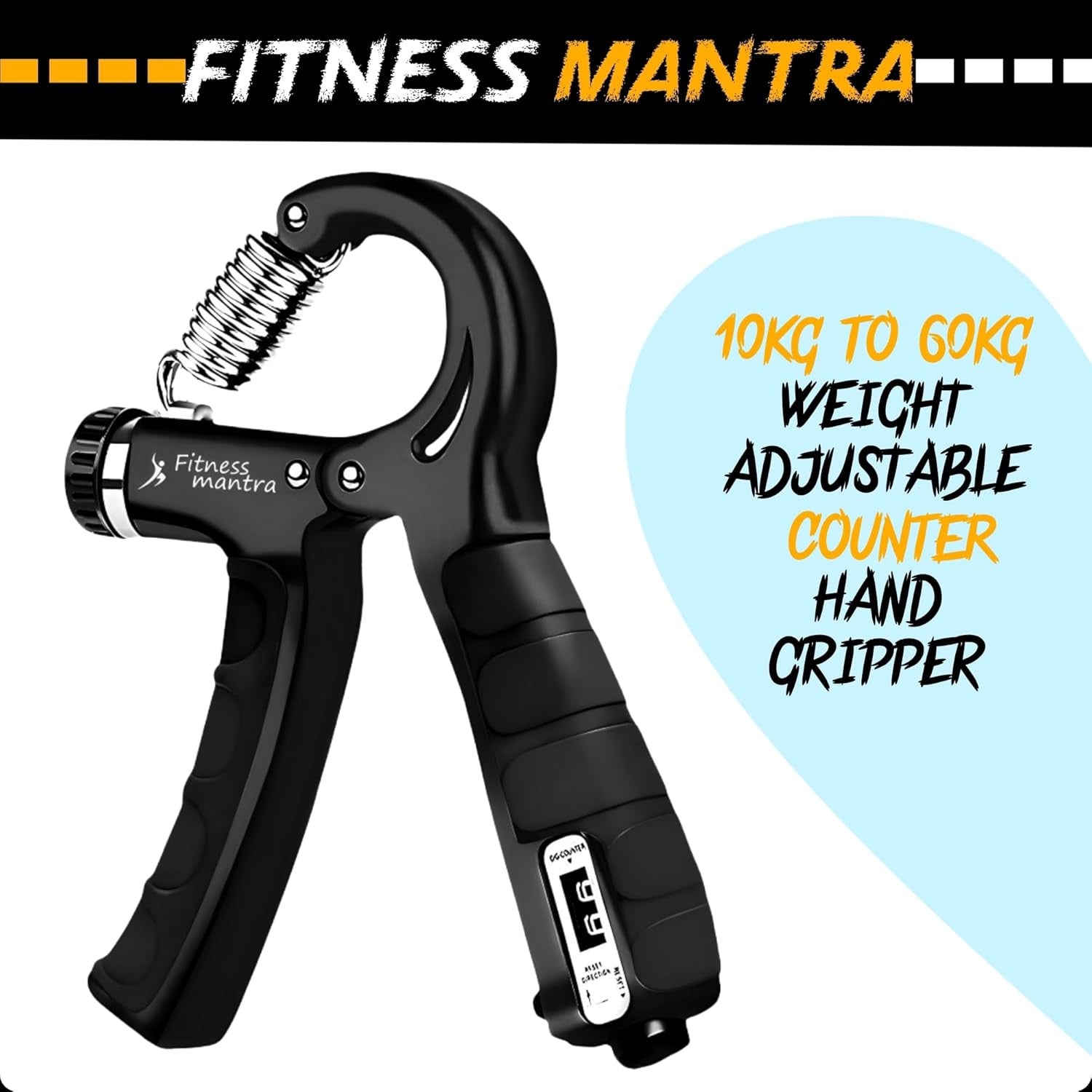 Adjustable Hand Grip Strengthener with Electronic Counter for Hand Exercise