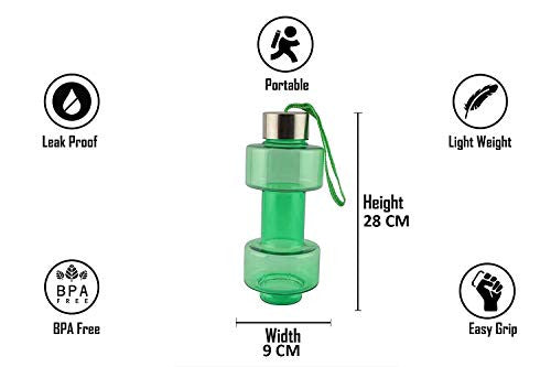 Dumbbell-Shaped 1.5L Water Bottle - Safe, Reusable, Portable Fitness Hydration