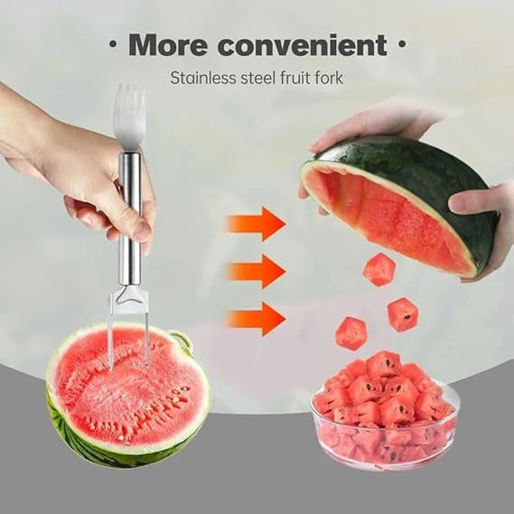 2-in-1 Watermelon Fork & Slicer Cutter Tool