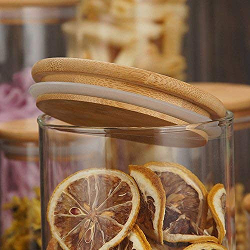 1200ml Airtight Glass Storage Jar with Bamboo Lid