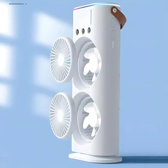 Double-Sided USB Cooling Fan with Mist and Portable Design