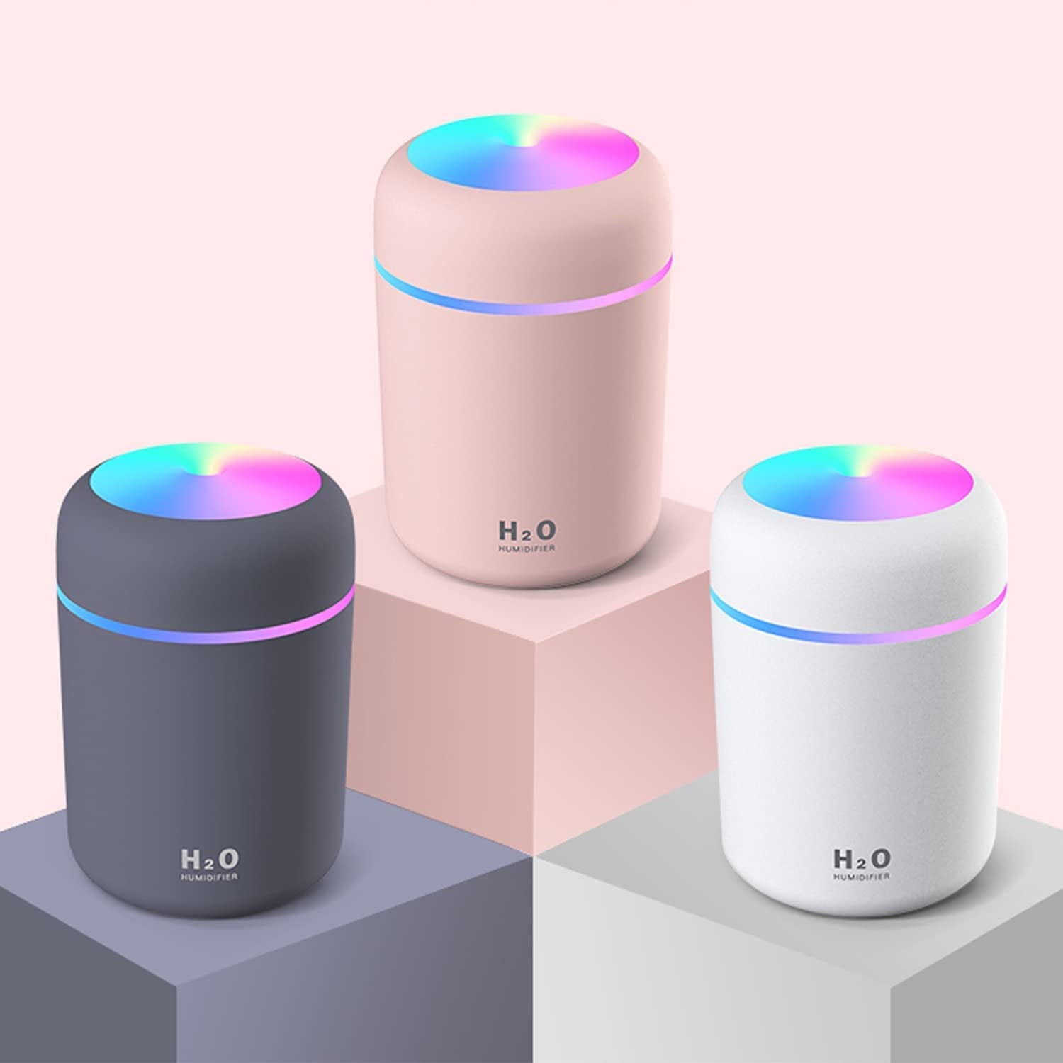 Colorful Mini Humidifier & Oil Diffuser for Cool, Fresh Air