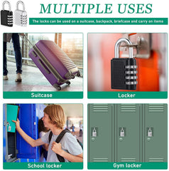 Secure 4-Digit Combination Luggage Lock for Travel & Gym Lockers