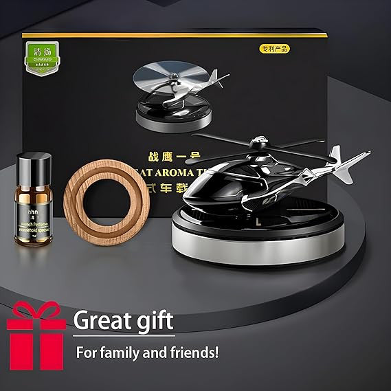 Helicopter Solar Car Freshener - Eco-Friendly Vehicle Fragrance