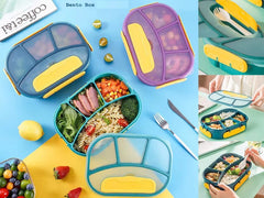 Leak-Proof 4-Section BPA-Free Lunch Box with Spoon