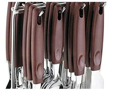 Ss 24-Piece Stainless Steel Kitchen Cutlery Set with Stand