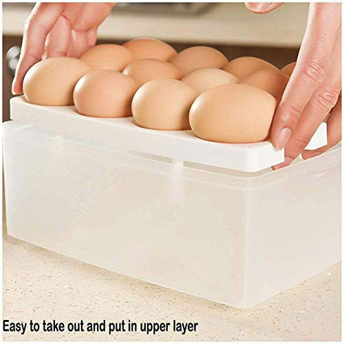 Premium 24-Grid Egg Storage Box with Airtight & Space-Saving Design