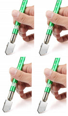 Professional Glass Cutter Pen with Diamond Set, Steel Blade & Anti-slip Handle