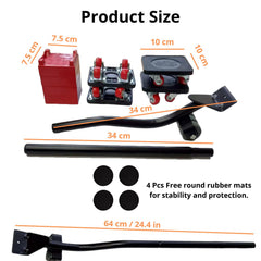 Heavy Furniture Lifter with Stand & Universal Rollers, 150kg Capacity