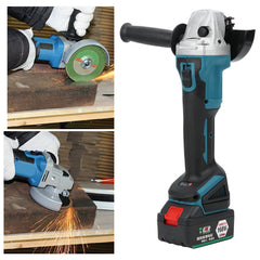 Cordless Double Battery Angle Grinder - Portable Power Tool
