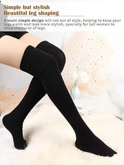 Warm Woolen Thigh High Knee Socks for Women - Winter Long Boot Cuffs