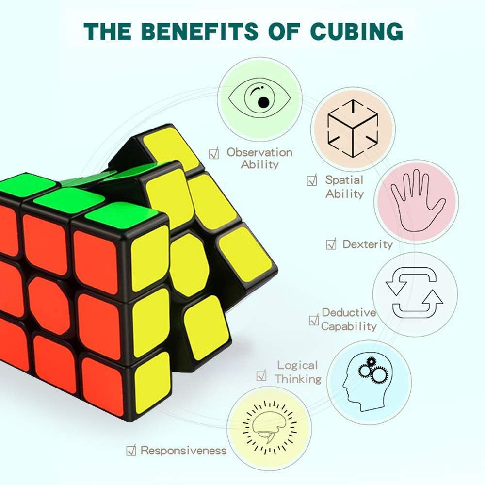 Big Size Speed Cube 3x3 Stickerless Puzzle for Beginners and Kids