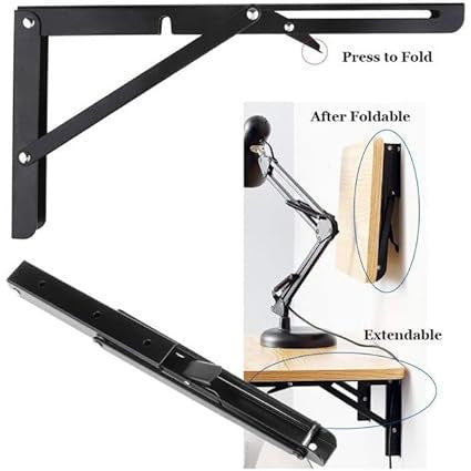 20cm Metal Folding Shelf Bracket Wall Mount for Shelving