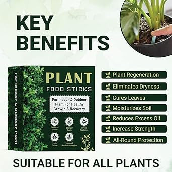 30-Pack Green Plant Food Sticks for Healthy Growth