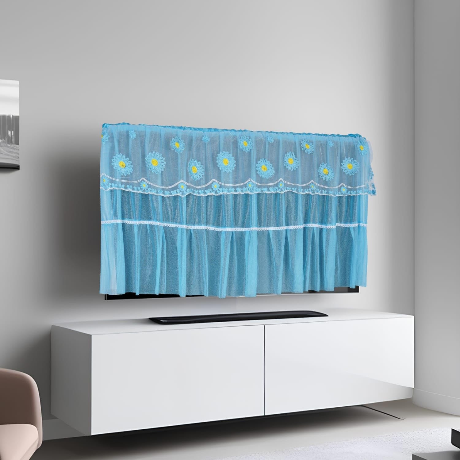 Elegant Tempered Glass TV Cover for 28-34 Inch Screens