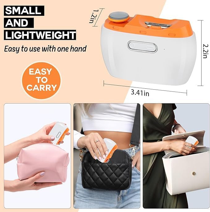 2-in-1 Electric Nail Clipper & Polisher with Light, Safe for All Ages