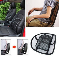 Ergonomic Mesh Lumbar Support Cushion for Car & Office Chairs