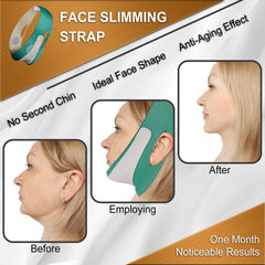 V Line Face Lift Belt for Slimming & Chin Contouring - Green