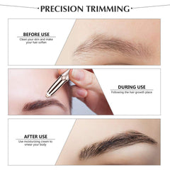 USB Eyebrow Flawless Trimmer for Women - Portable Facial Hair Remover