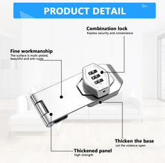 3-Digit Keyless Cabinet Lock with Password & Safety Buckle