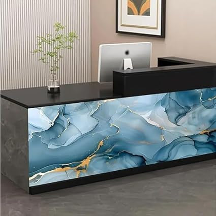 Blue UV Marble Foil Sheets - Ta-081, Elegant Marble Design