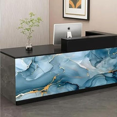 Blue UV Marble Foil Sheets - Ta-081, Elegant Marble Design