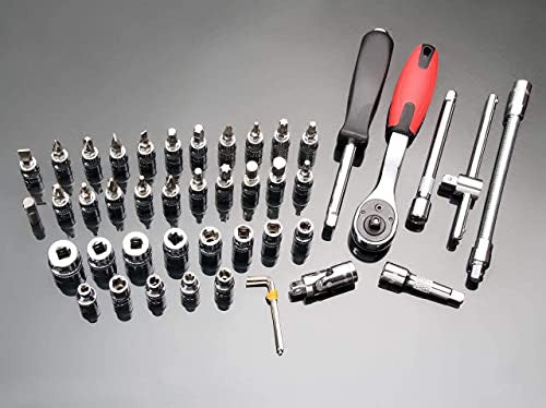 46-in-1 Multi-Purpose Tool Kit with Screwdriver, Socket Set & Case