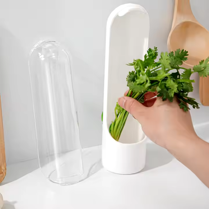 Fresh Herb Saver Capsule Case for Fridge - Keep Herbs Fresh