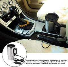 Stainless Steel Car Travel Mug with 12V Electric Kettle & Heating