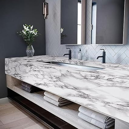 Elegant White Marble Foil (TA-026) for Stylish Surface Finishes