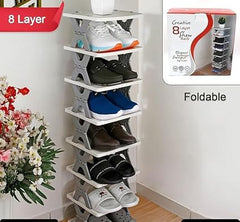 8-Layer Adjustable Shoe Rack Stand for Organized Storage