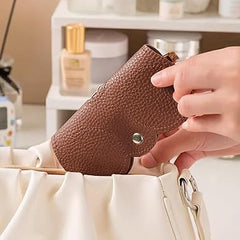 Leather Sunglasses Case with Adjustable Strap & Removable Hooks